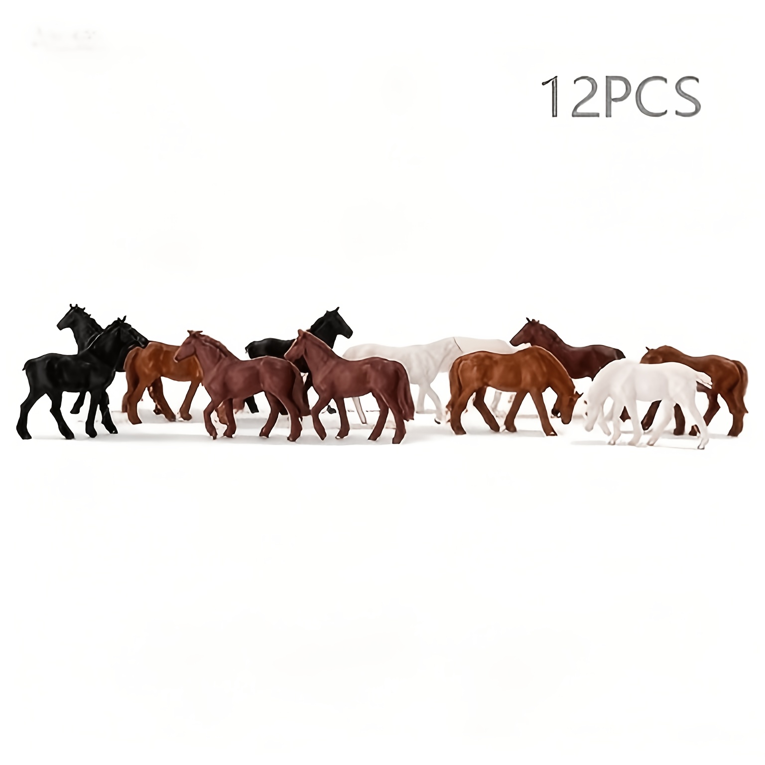 TEMU 1:87 Scale Realistic Horse Mini Farm Animal Diorama Layout Accessories Railway Scenery Landscape Micro Scene Decor