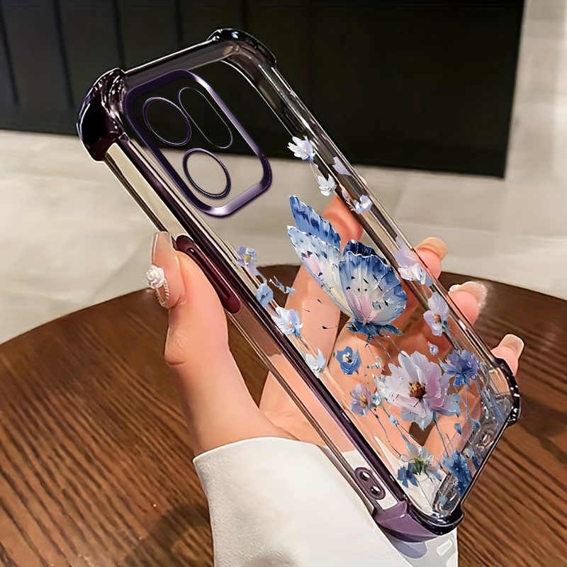 TEMU Phone Case: Premium Transparent Soft Case For Oppo Reno 14, 14 Pro, 14f, Reno 13f 5g, Reno 11f, Reno 10, 10 Pro, With Electroplated Shiny Edges