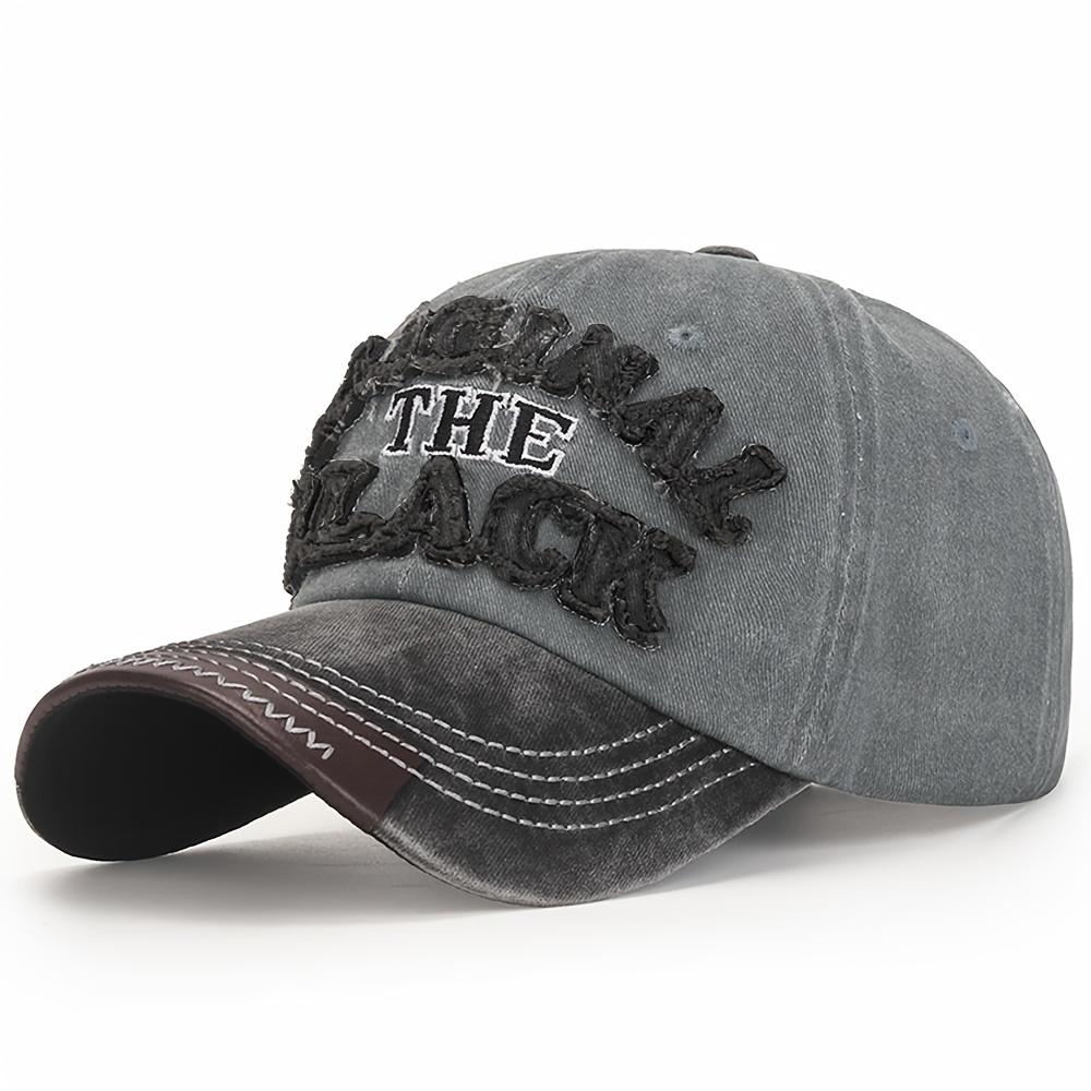 TEMU Casquette de baseball unisexe, casquette à lettres « », casquette à visière de style , casquette à bord incurvé polyvalente pour sports de ,