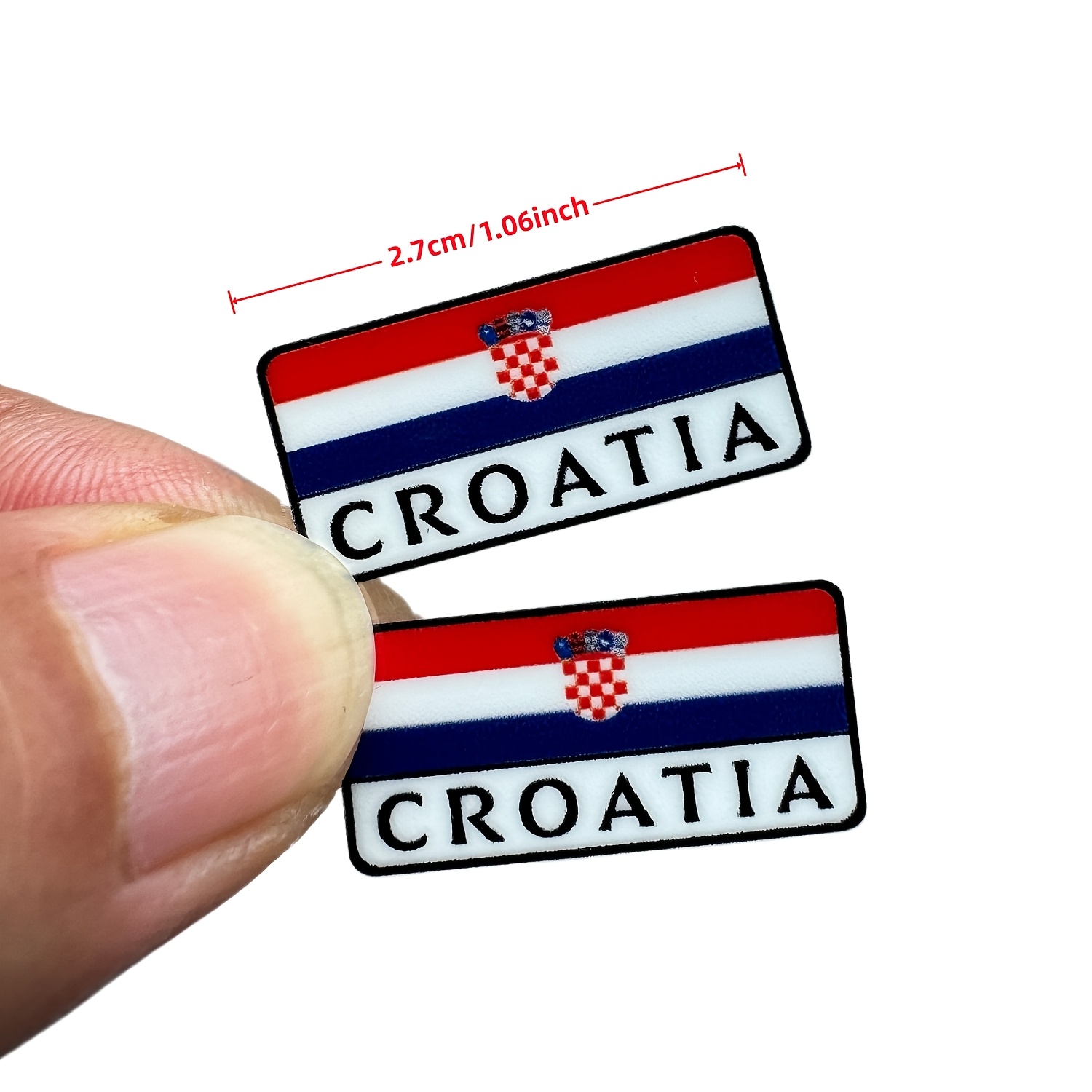 2pcs Croatia Flag Style Stickers - Suitable For Cars, Trucks, Motorcycles, Laptops, Suitcases, Bumpers Decals