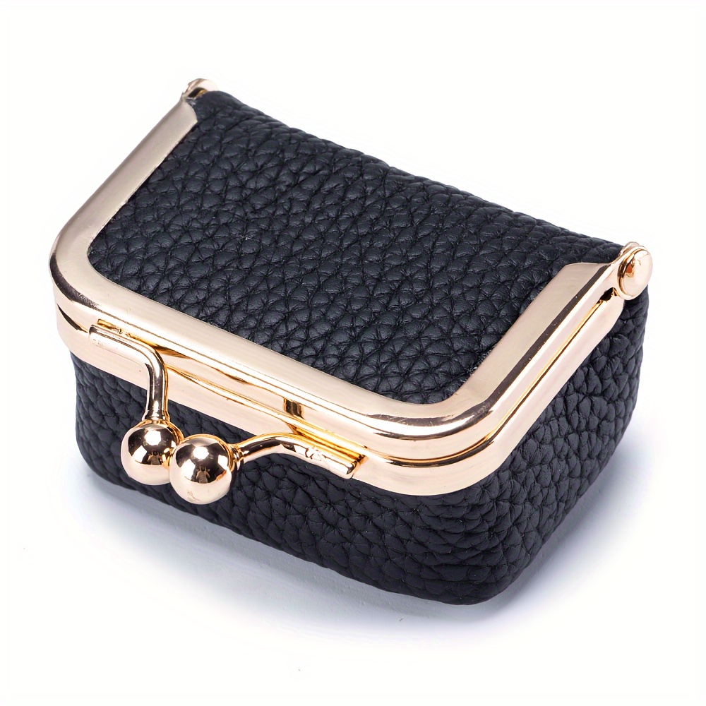 Image of 2024 New Mini Coin Purse, Solid Lock Replacement Bag Ring Bag Earphone Bag Women's Small Storage Bag Gift For Women Gift Ideas Anniversary Gift