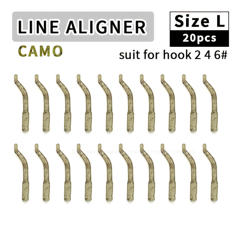 20pcs Carp Fishing Accessories Line Aligner Size S L Suit For 4 6 8 Easy To Put Hook Eye Into Aligner For Carp Fishing Terminal Tackle