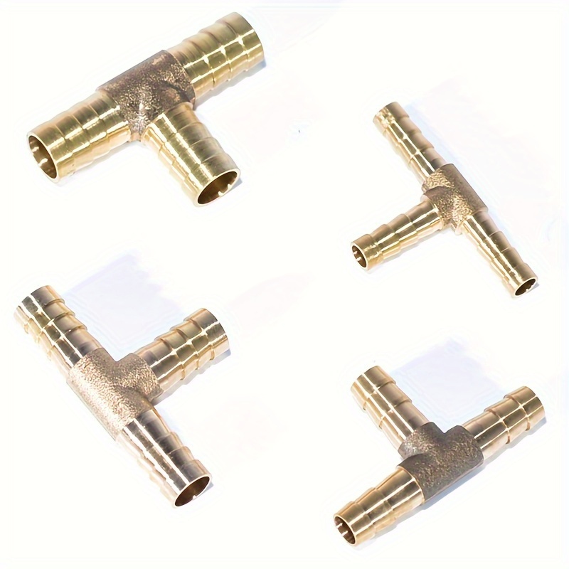 Solid Brass T shaped Three way Fuel Hose Fitting Connector Temu New