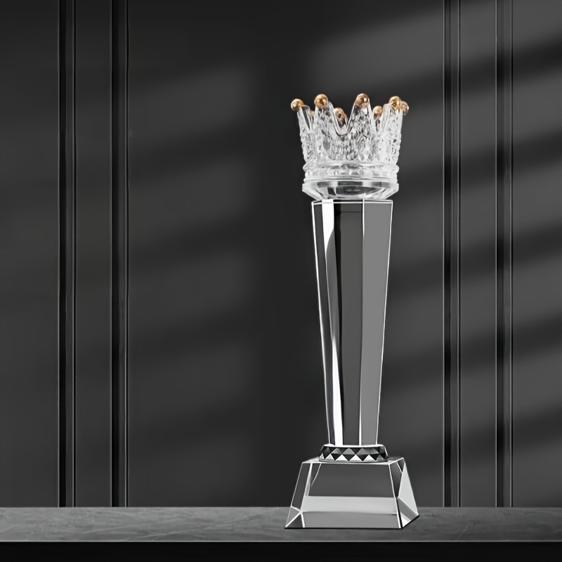 TEMU Crystal Trophy, Competition Award, Honorary Commemorative Souvenir For Company Annual Meeting