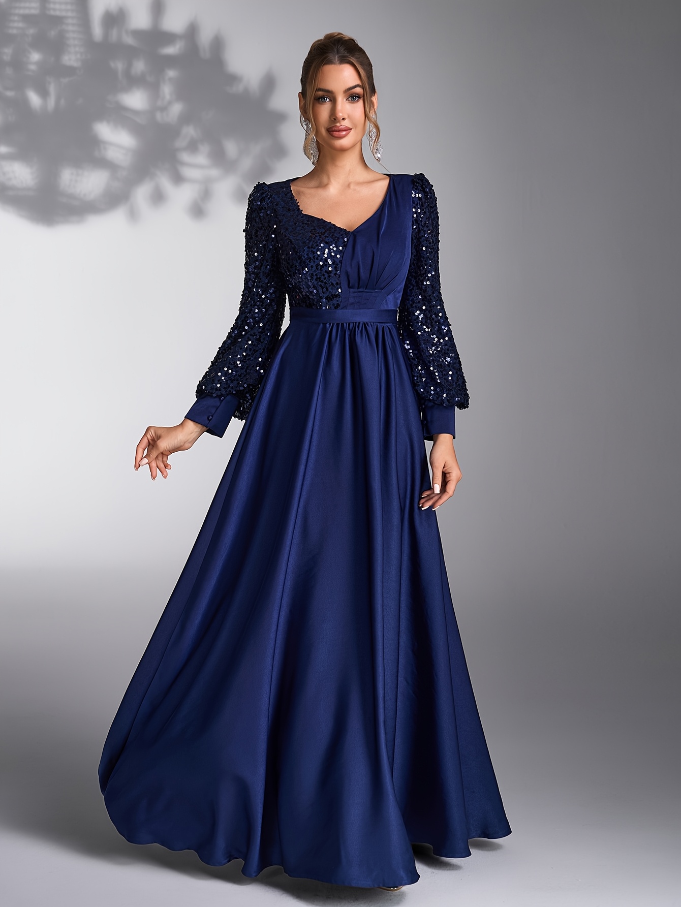 princess polly baby blue dress Plus Size Long Sleeves Sequin Evening Dress Long Glitter Mermaid Prom Dress  for Mother of The Bride Formal Gown Navy Blue 0XL at Amazon Women's  Clothing store