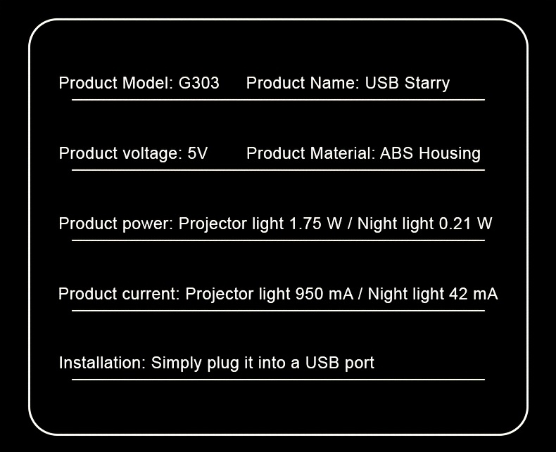 usb starry sky projection wall light with adjustable hose moon and   of stars ambient lamp details 13