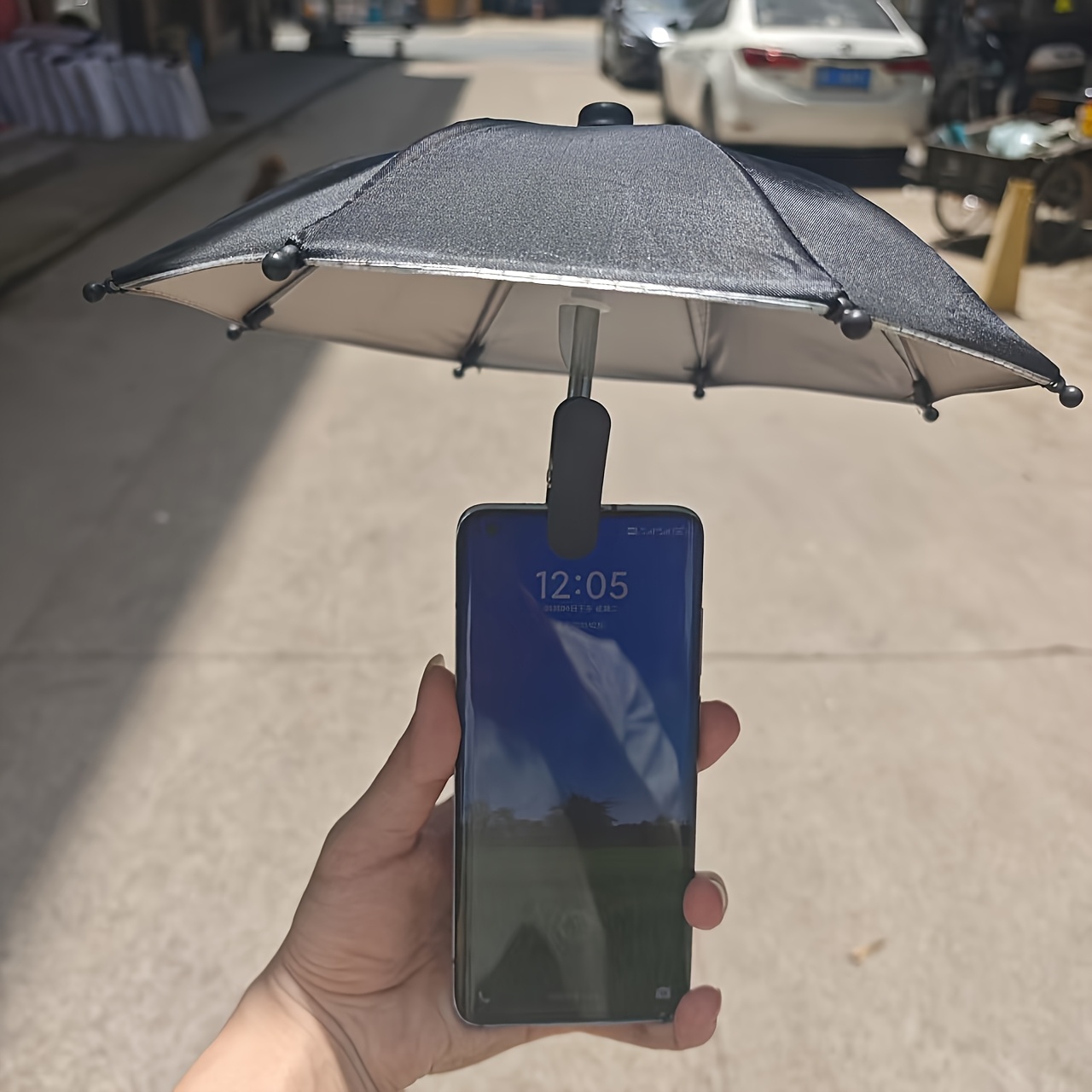 Image of Outdoor Phone Holder Sunshade With Small Clip, Suitable For Outdoor Use, Beach, Photography And Video Recording, Car Phone Mount, Uv Protection, Phone Umbrella
