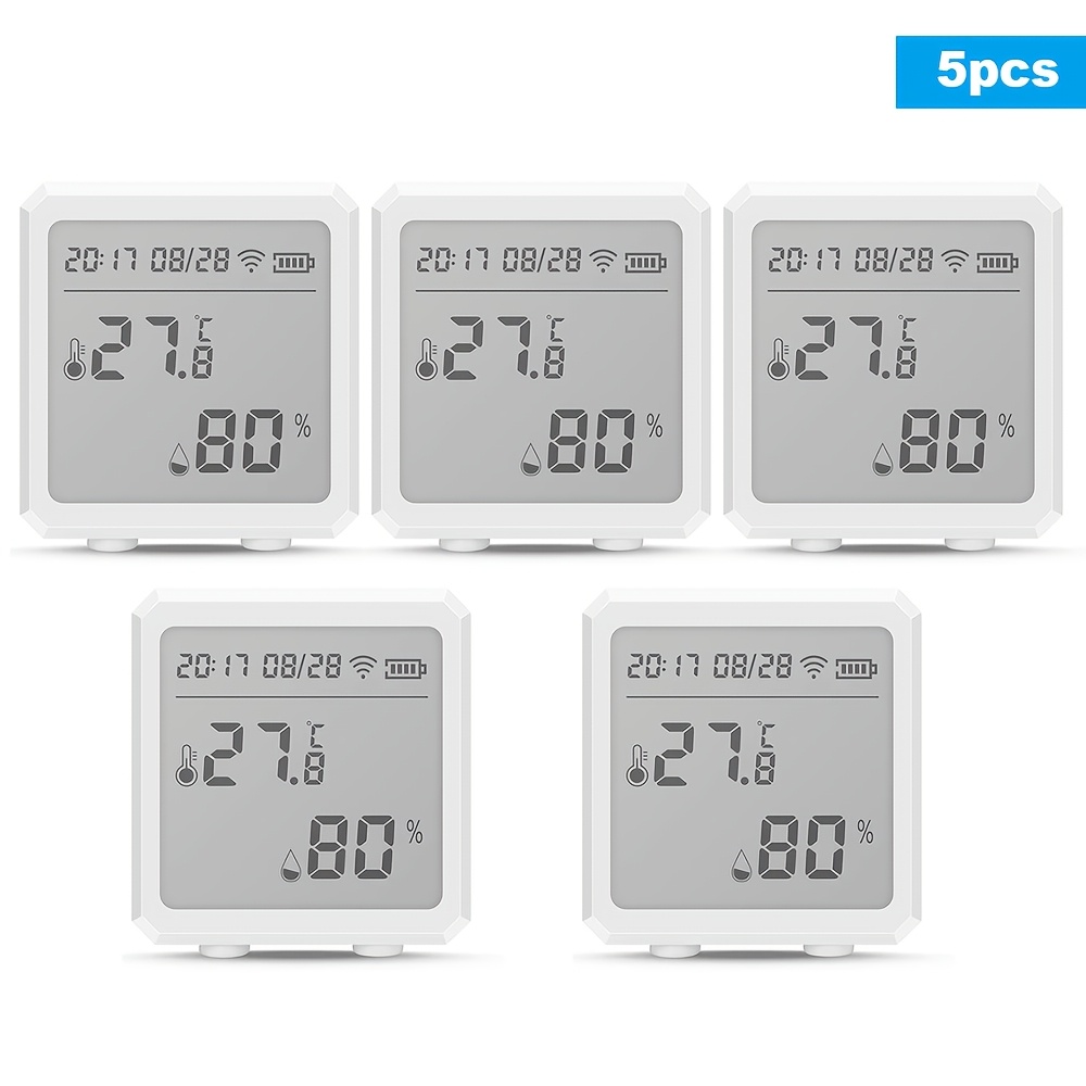   wifi thermostat hygrometer sensor     google lcd display wifi humidity temperature detection sensor with black white