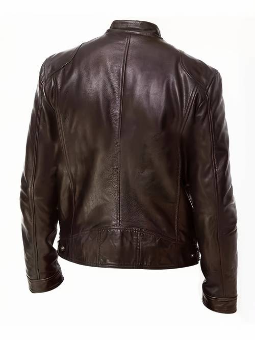 autumn and winter thickened new mens leather jacket mens pu coat europe and america plus fleece warm motorcycle clothing leather men stand collar windproof winter coat men