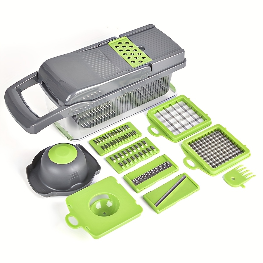 TEMU 22in-1/16in-1 Multifunctional Chopper, Onion Chopper, Vegetable Slicer, Chopper, Vegetable Chopper With 12 , Filter Basket, Salad, Potato And