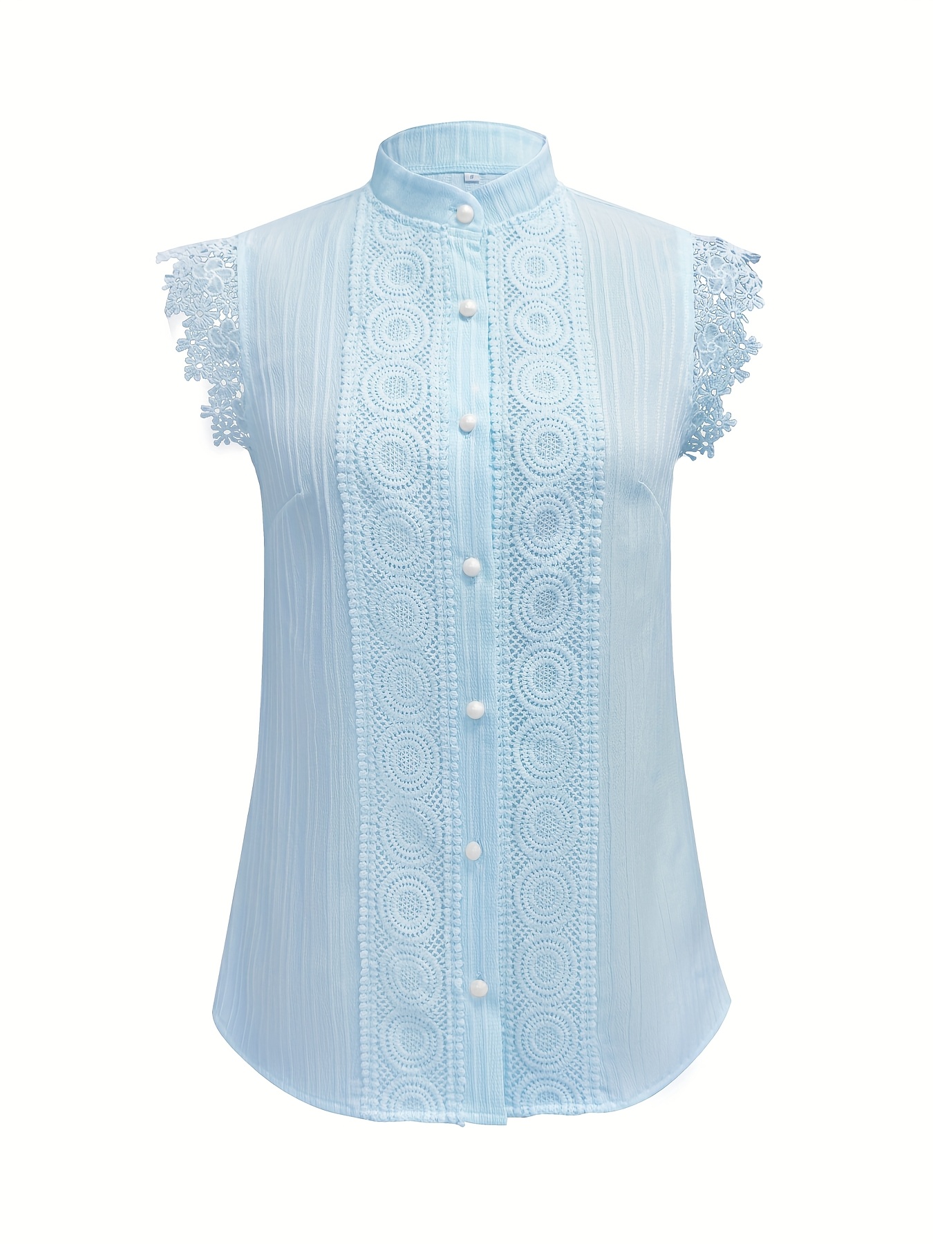 elegant pink sleeveless blouse lace trim summer chic - Temu
