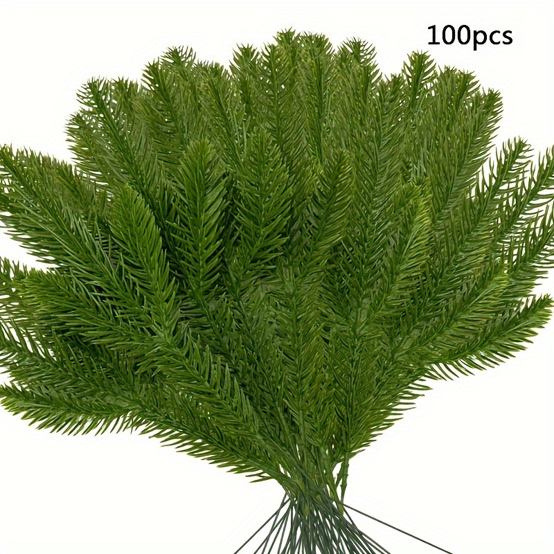 

Artificial Pine , Christmas Tree Pine Needle Accessories, Greenery Bouquet, Diy Wreaths , Gift Wrapping, Home Garden Decoration, Suitable For Halloween/christmas/thanksgiving, Containerless