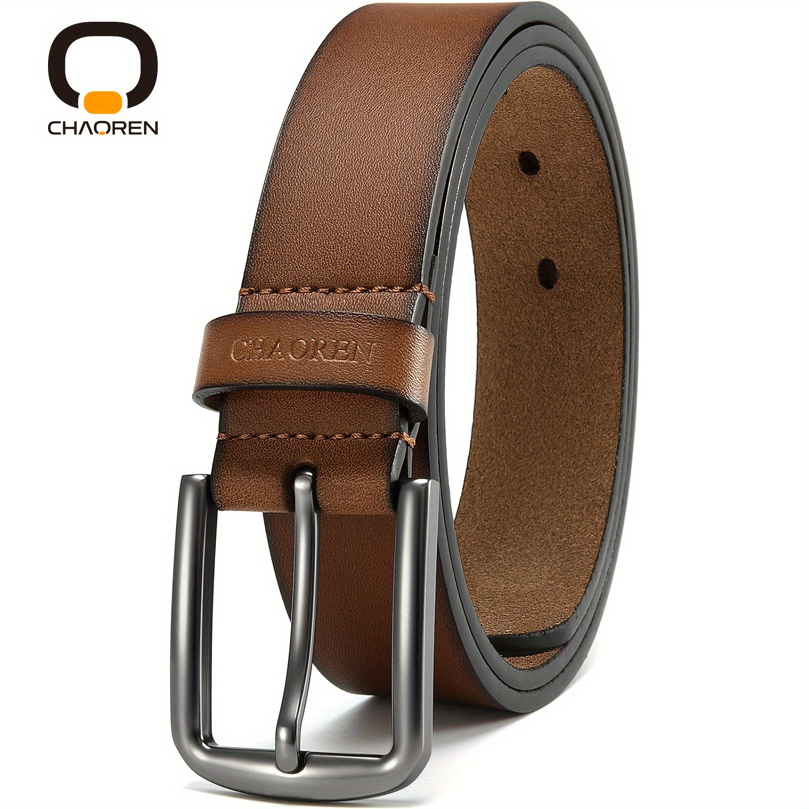 

Chaoren Belt Men Leather - Mens Belts Casual For Jeans 1 3/8" - Perfect Belt For Daily Use