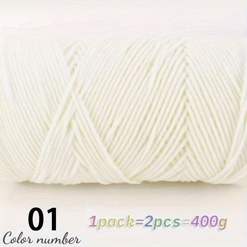 Image of Soft Medium-weight Yarn For Hand-knitting Diy Projects - Ideal For Men's And Women's Autumn/winter Warm Sweaters, Scarves, Hats, Blankets, Cushions, And More - 1pc = 2 Balls = 400g