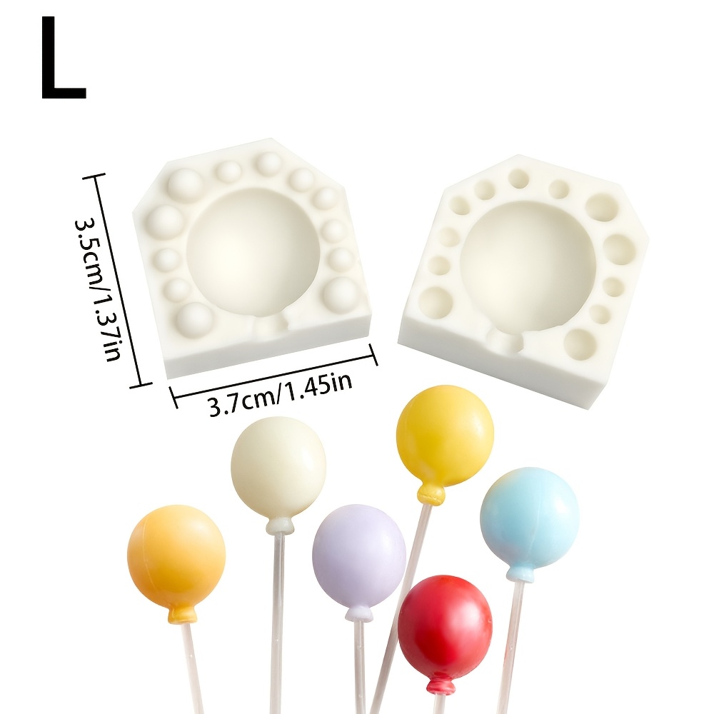 TEMU 1pc Balloon-shaped Resin & Candle Mold - Reusable Silicone Mold Suitable For Diy Aromatherapy Candles, Balloon-themed Decorations, Holiday &