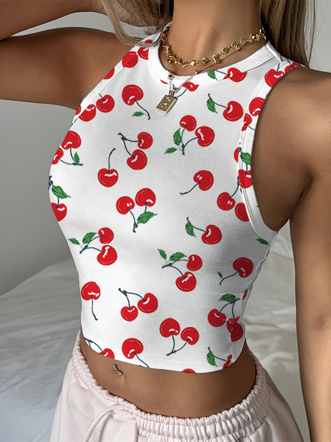 cherry tank top sold on Temu United States