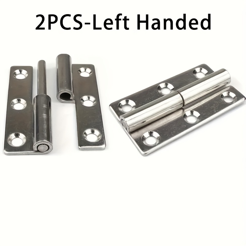 2pcs 3-inch Stainless Steel Lift Off Hinges, Household Hardware Door And Window Hinges - Left & Right Handed, Polished Finish, For Commercial Doors