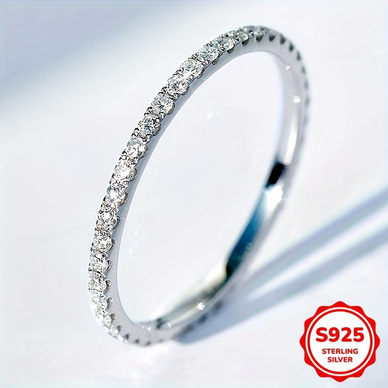 925 Silver Ring An Elegant And Fashionable Made of Designed for Women And Adorned with Synthetic Zirconia Ideal for Occasions Such As Parties Dates Birthdays Christmas Gifts Year-Round Events Weddings And Banquets