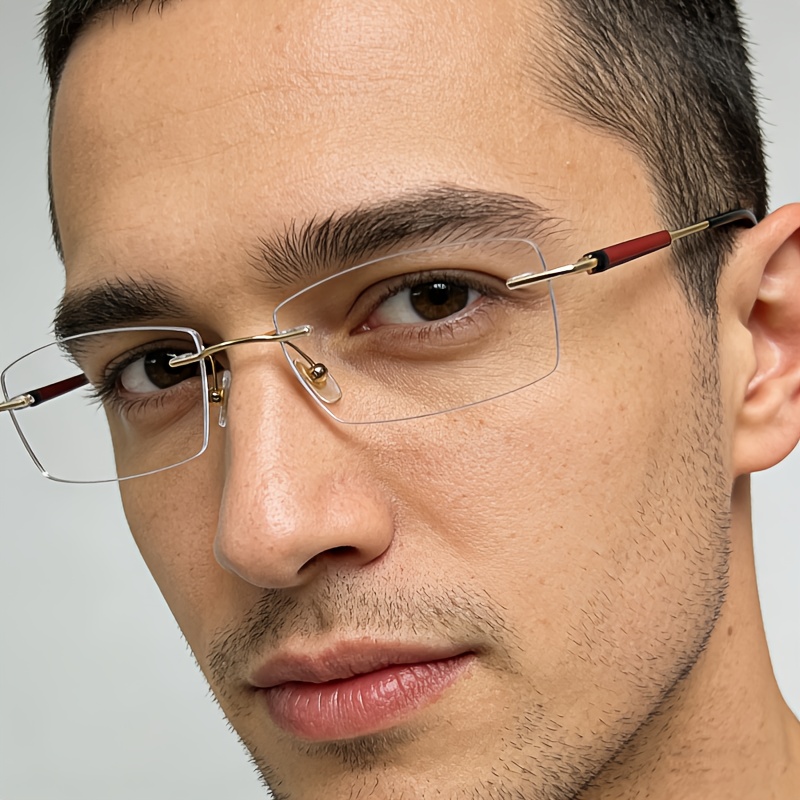 Ultra-Light Elegant Titanium Frameless Glasses Frame for Men