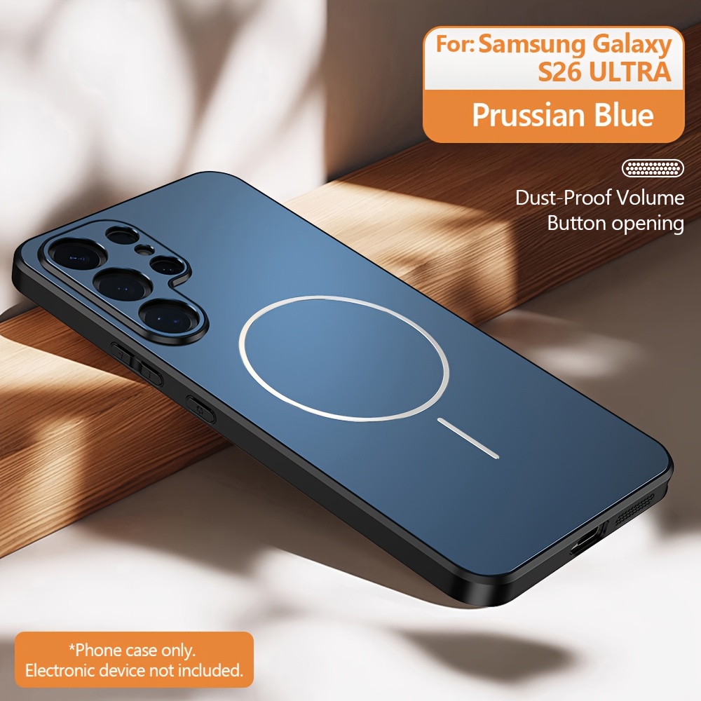 TEMU Phone Case: New Matte Sanding Phone Cover For Galaxy S26/s26plus/s26ultra, With Magnetic , Precise Hole , Easy To Remove, Minimalist Case