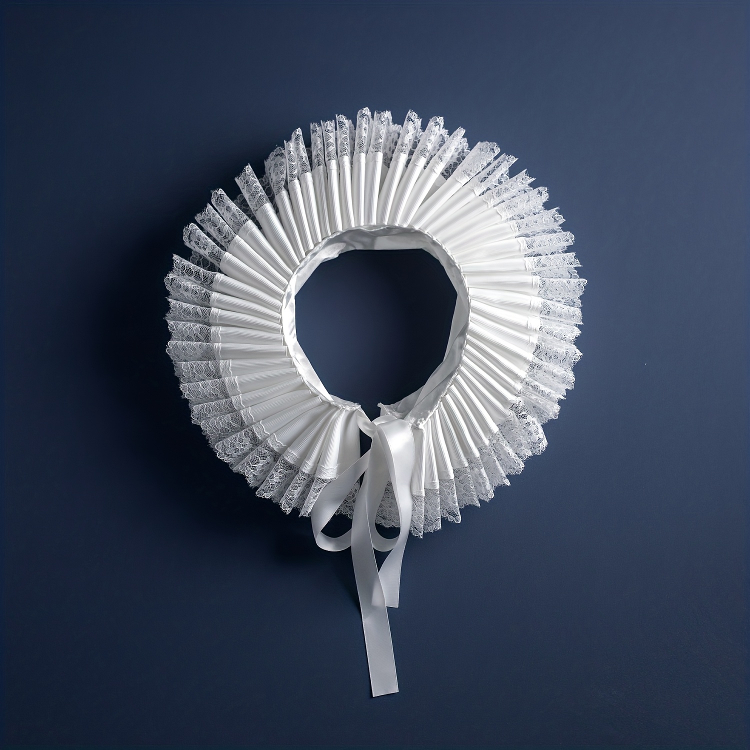 TEMU 1 pièce Col de vintage, cousu à avec détails froncés et fausse col détachable à dans le cou pour accessoire de mode