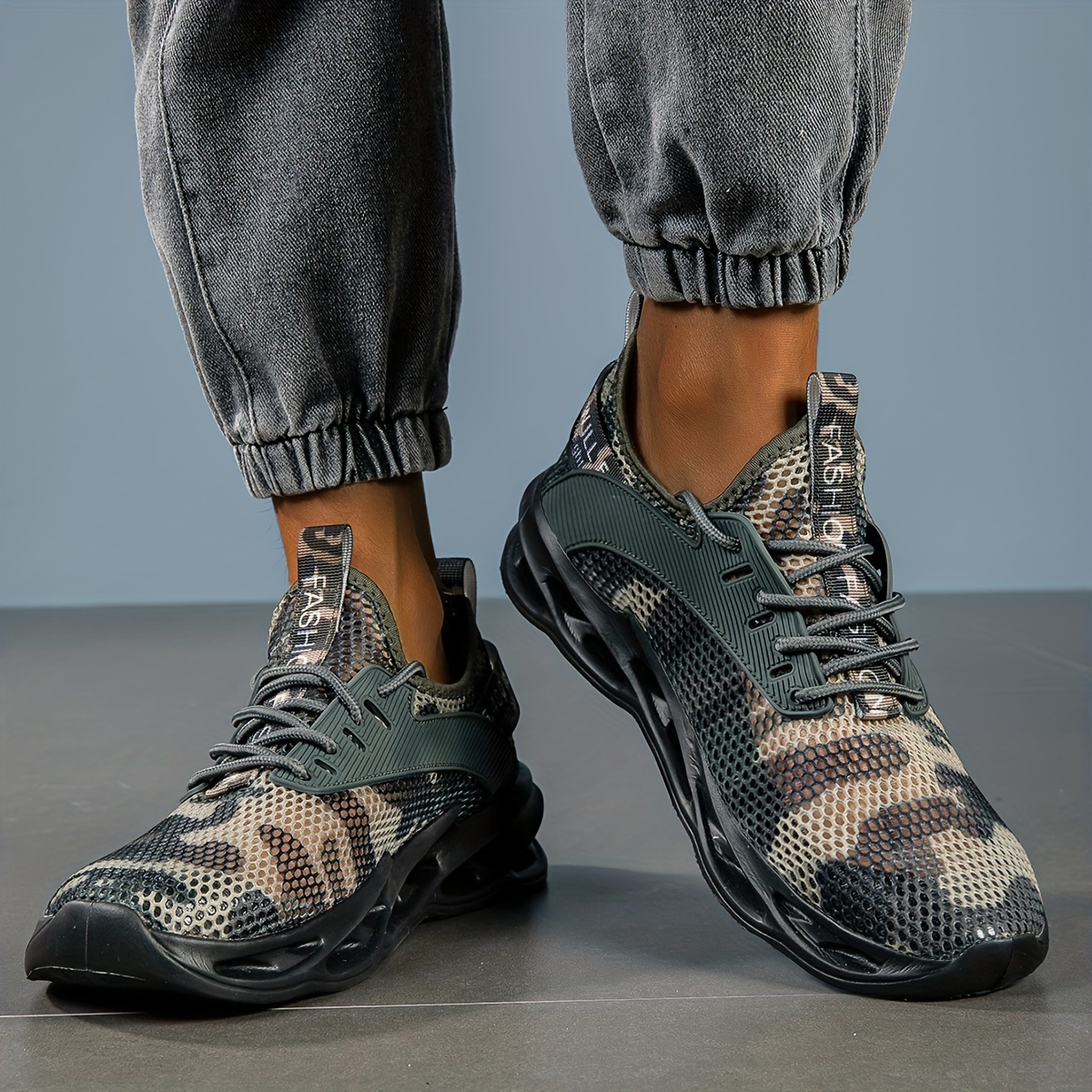 

Men's Breathable Sneakers, Shock Absorption Comfortable Casual Shoes For Outdoor Activities