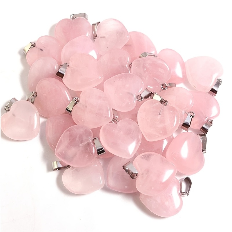 E-shop Natürlicher Herz-Rosa- Anhänger 20mm Herzensform Halskette Schmuck Accessoire DIY Schmuckherstellung Dekorationsmaterial Valentinstag