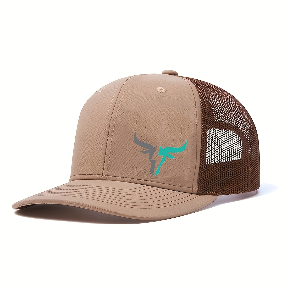 TEMU Talla Ajustable, Gorra Trucker Deportiva para Exterior con Estampado de Cabeza de , Malla Transpirable para - Poliéster, Ajustada con Cierre de