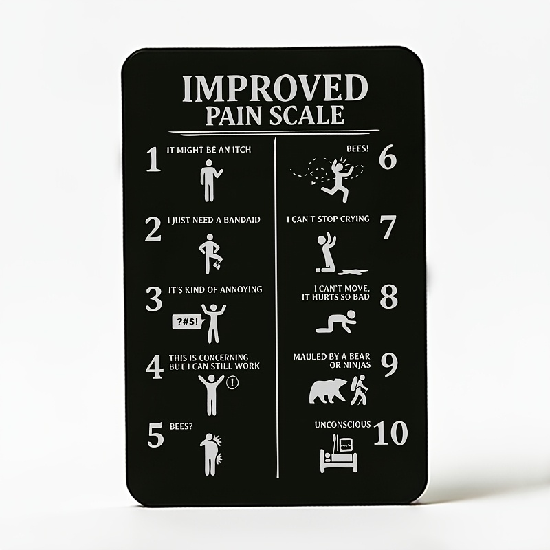 TEMU 1pc, Pain Humorous Fun Carved Wallet Card - Humorous Of Pain Intensifying , Easy , Suitable As A Fun Small Gift For And Patients, Teasing Pain,