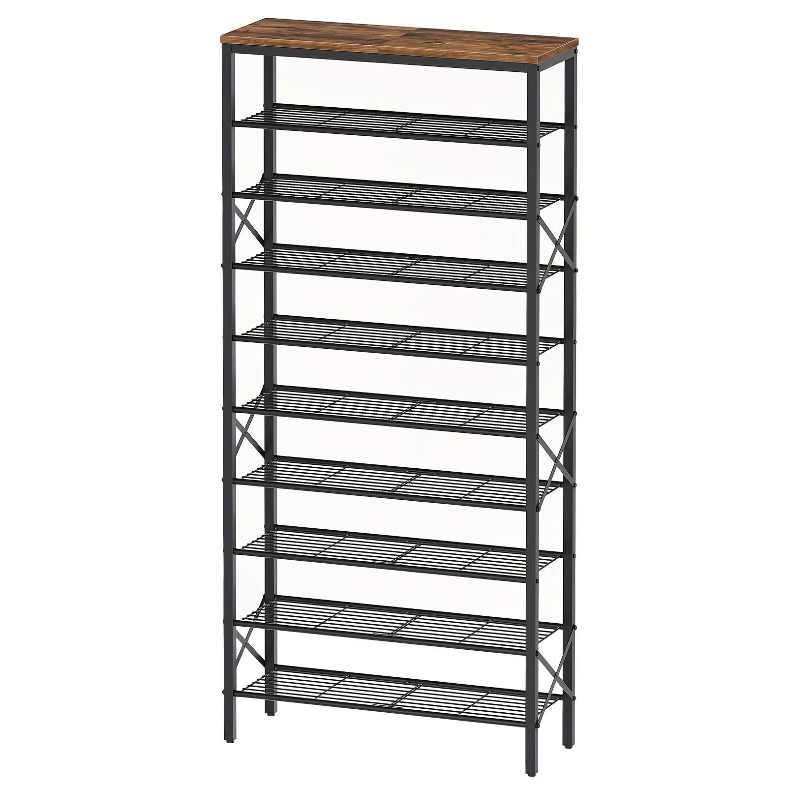 TEMU Shoe Rack, 10-tier Shoe Rack, Large-capacity Shoe Cabinet, Can 40 Pairs Of Shoes, Metal Frame, Suitable For Entryway, Doorway, Living Room,