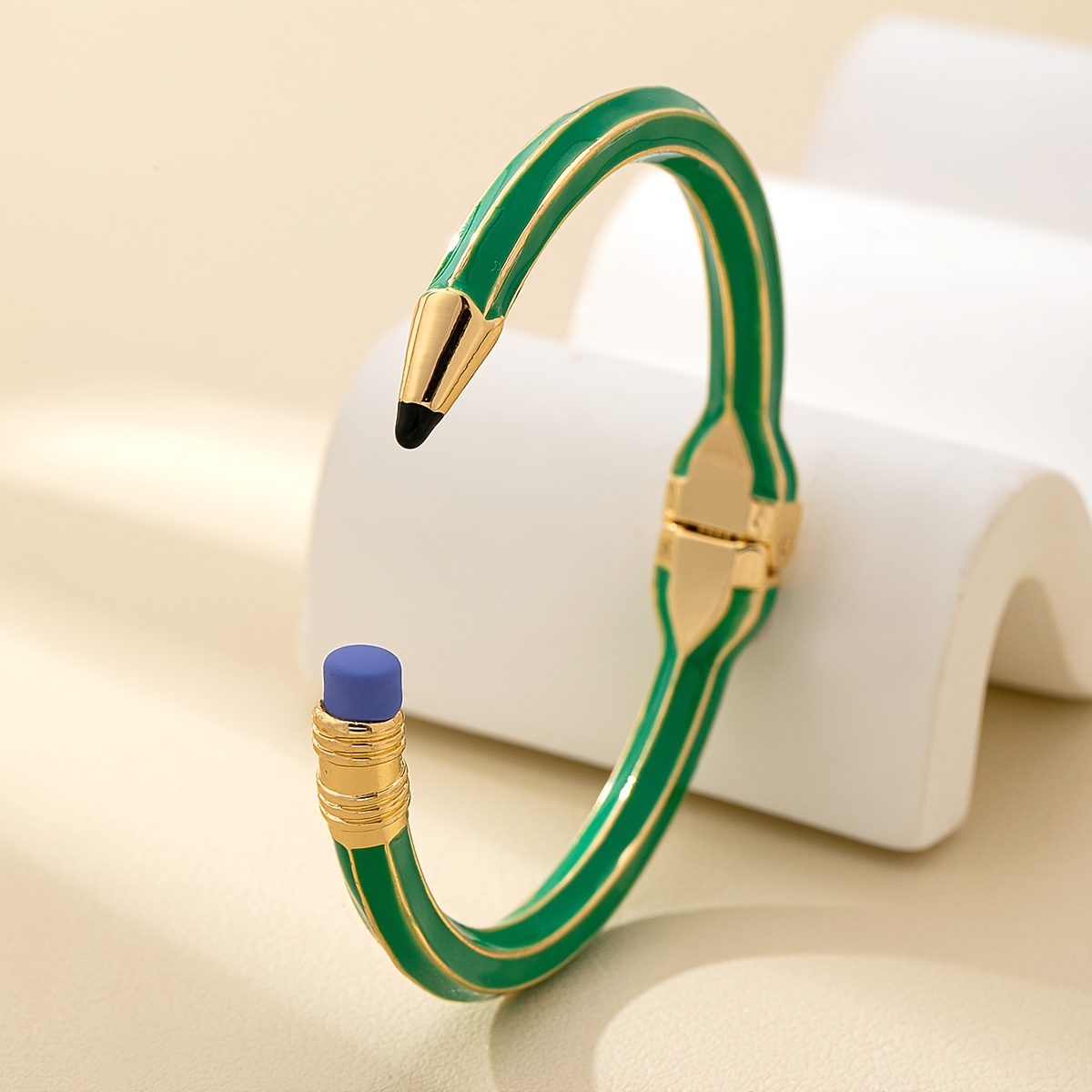 TEMU Pulsera de moda para damas con forma de lápiz de aleación de , con de , regalo de vacaciones para , regalo para profesores y , para hombres y