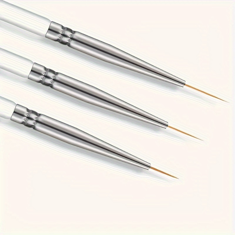 3 Pcs Professional Ultra-Thin Liner Nail Art Brush Set