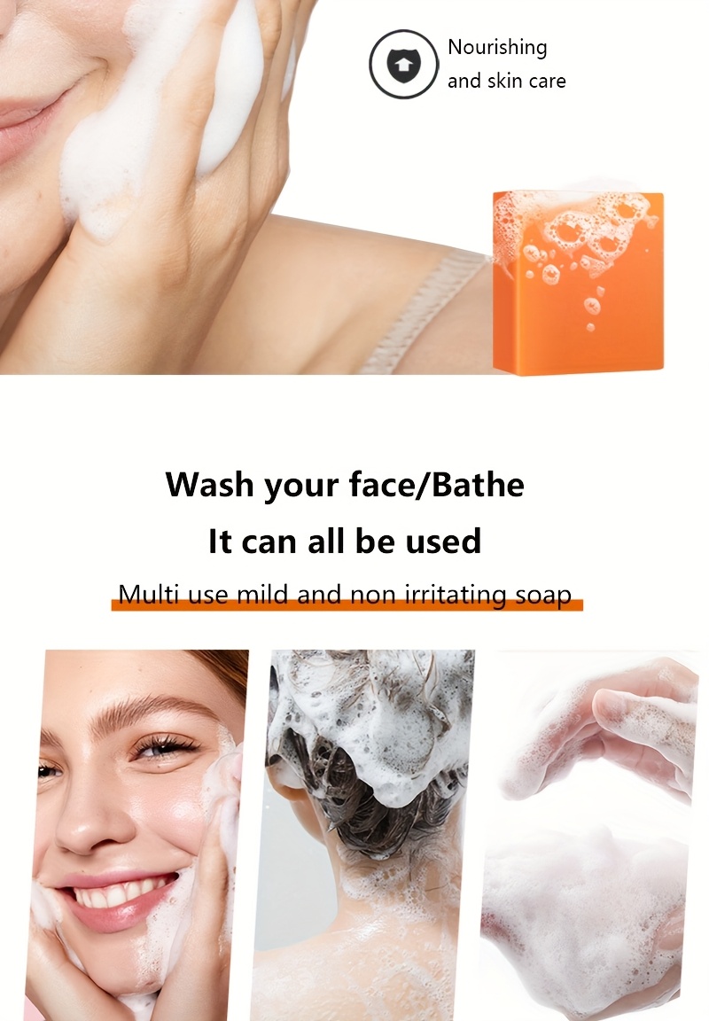 8 komada 100g Sapun s Kojinskom Kiselinom - Posvjetljujući Svijetlo Bež, Hidratantni, Kontrola Masnoće za Ruke, Lice, Kupanje - Prirodni Aroma Naranče, Eterično Ulje, Nježno Čišćenje, Božić