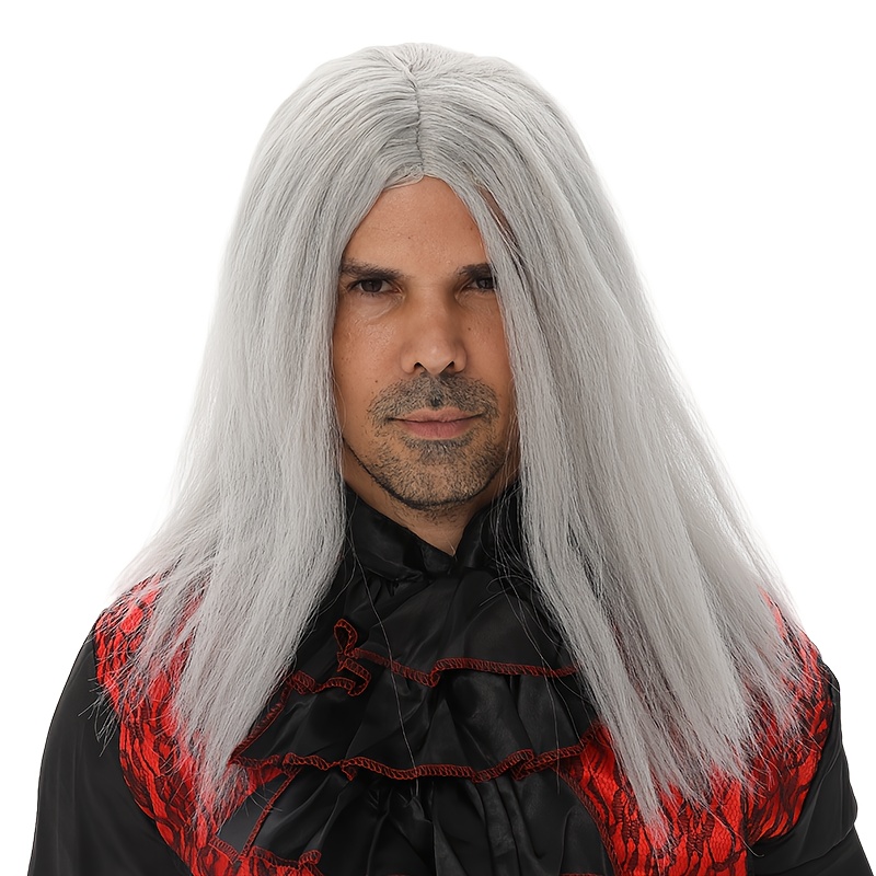 TEMU Carnival Vampire Wig Suitable For Themed Parties, Stage Play Character , Vampire Headpiece For Horror Role-playing And Evil Character ,