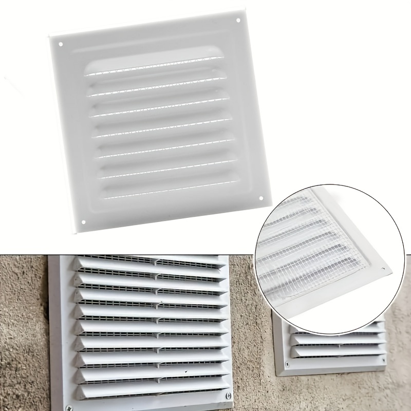 Steinberg14 Grille D'aération 300 X 200 Mm – En Métal Blanc – Avec Moustiquaire – Grille D'aération Pour Mur Et Plafond – Couvercle De Ventilation Pour L'intérieur Et L'extérieur – Moustiquaire