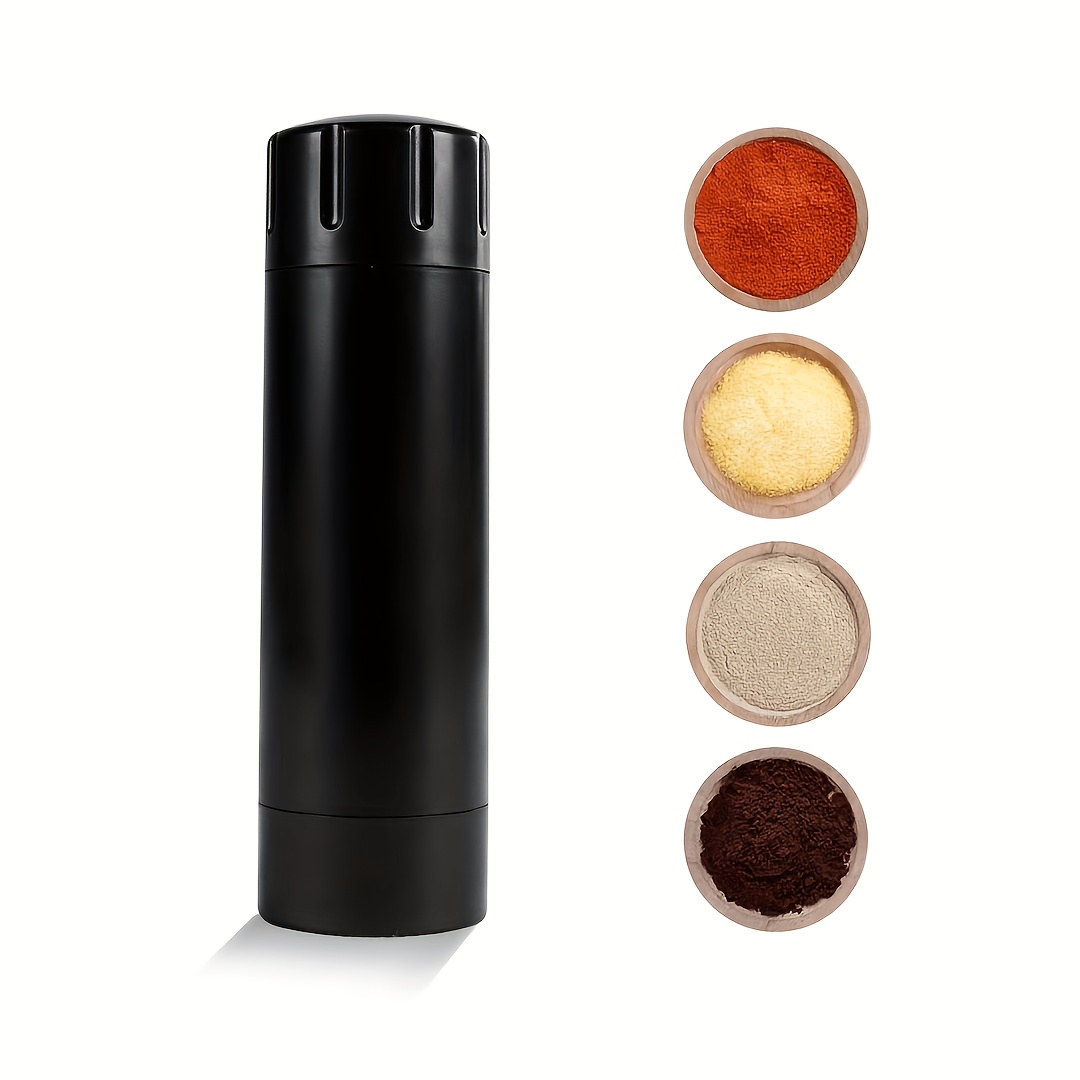TEMU 1pc Adjustable Manual Pepper Grinder, Portable Salt And Pepper Mill, Manual Spice Grinder With Coarseness Control, Ideal For , Camping, Bbq