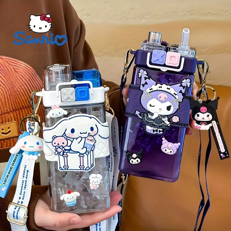 

1pc, Water Bottle, Hello Kitty Kuromi Cinnamoroll Water Cups, Cute Kawaii Portable Drinking Cups, Travel Drinkware, Birthday Gifts