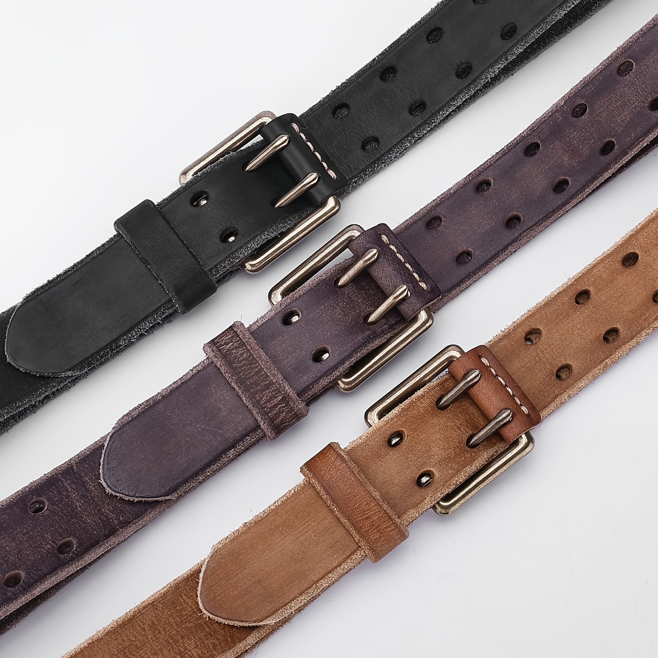 Vintage Men's Belt, Genuine Leather, Classic Style