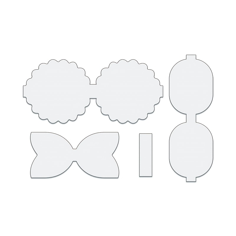 TEMU Set da 4 pezzi di modelli per fermagli a in PET - Durevoli, adatti per scrapbooking, creazione di biglietti, lavori di carta con design a ,