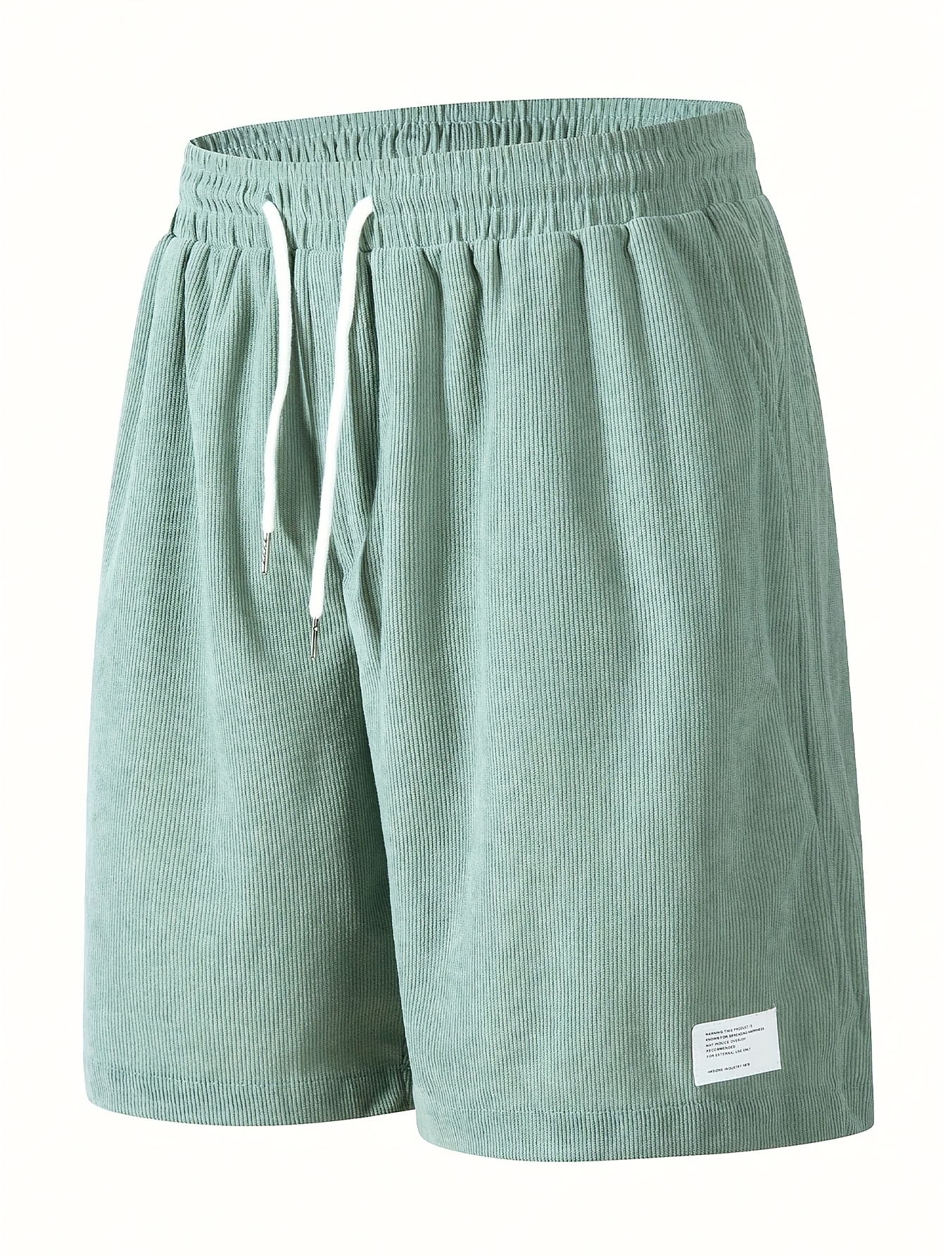 Men's Corduroy Shorts 2024 Casual Elastic Waist Drawstring Shorts Lightweight Summer Beach Shorts Active Track Shorts Outdoor Work Shorts Travel Golf Camping Short Pants