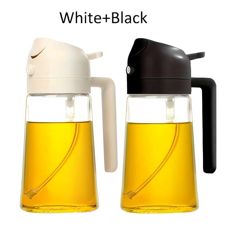 Image of 2pcs 470ml Plastic Oil Sprayer Kitchen Dispenser Bottle, Spray Bottle, 2-in-1 Olive Oil Sprayer And Dispenser, Oil Spray Bottle 470ml/15.8oz Cooking, Bbq, Fryer, Baking, Salad