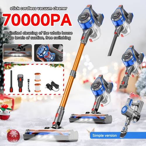 max 70kpa brushless household stick vacuum cleaner lightweight vacuum cleaner with a running time of up to 45 minutes very suitable for cleaning pet hair carpets hard floors dust cordless and cord vacuum cleaner