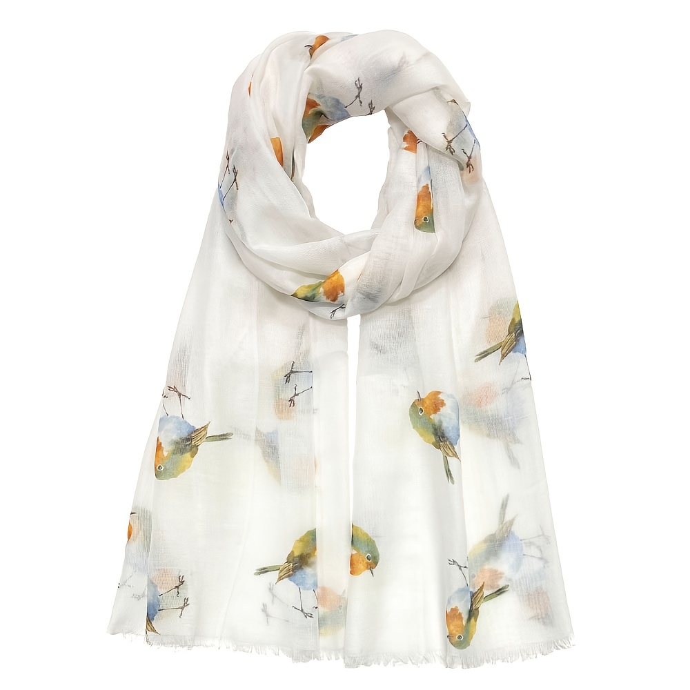 TEMU Pañuelo de Navidad con Estampado de , Chal Elegante con Borlas para Mujer, Pañuelo de Moda, Regalo Festivo