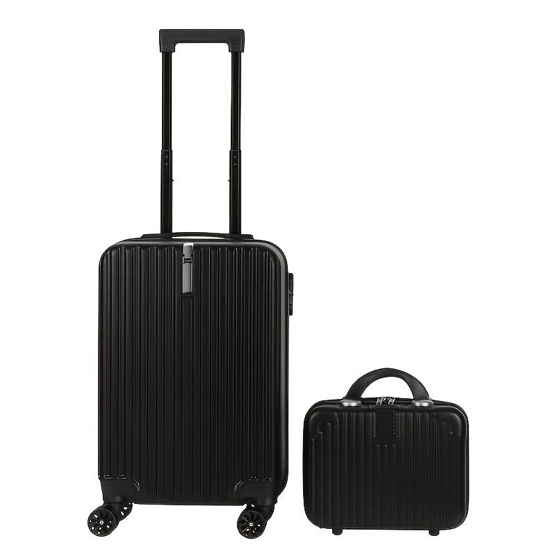 TEMU Luggage Set 2pcs (20"+14"/backpack ) Travel Suitcases Checked, Lightweight Portable Hardside Carry-on Luggage With Spinner Wheels, Rose Golden,
