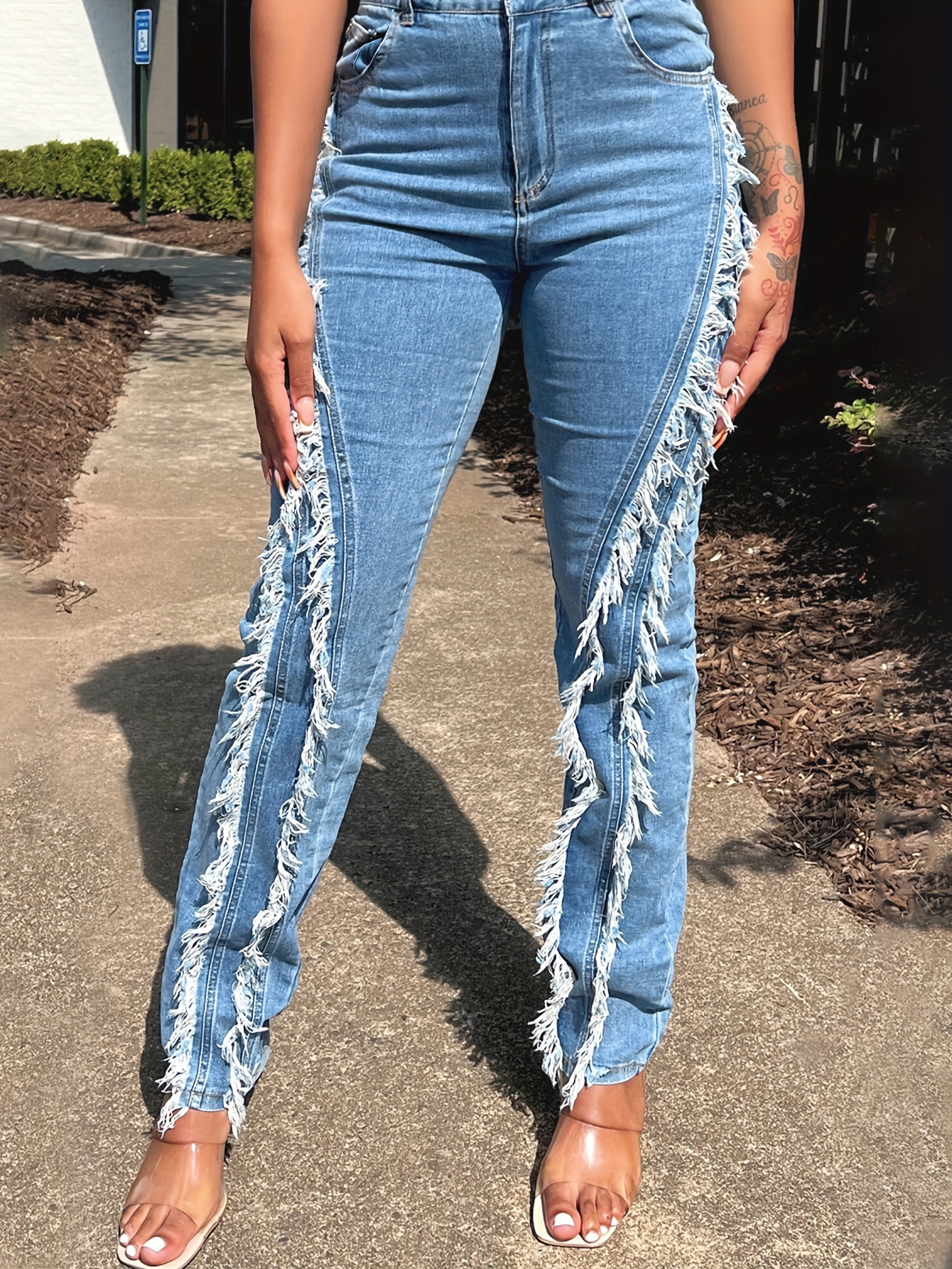 women's plus size high waist stretchy skinny jeans Temu Oman