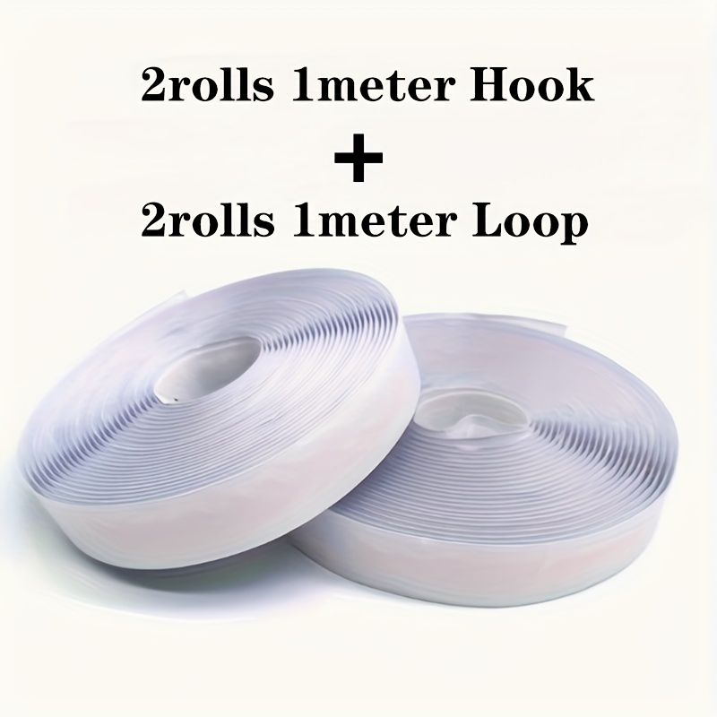 2rolls/4rolls Duty Self-adhesive Tape, Sticky Fastener For Screen, Window, Door, Curtain, Home And Office, Strong Double Sided Adhesive