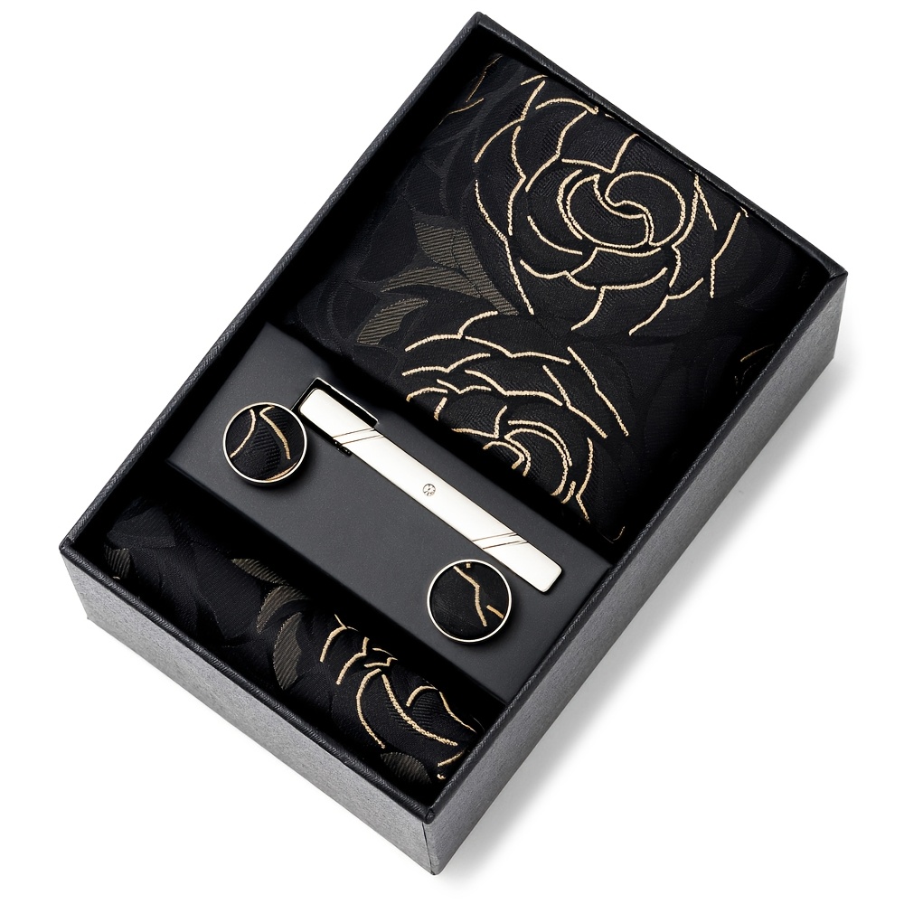 Paisley Tie Men Wedding Gift Box - ربطة عنق مع منديل جيب هدية زفاف - Image 6