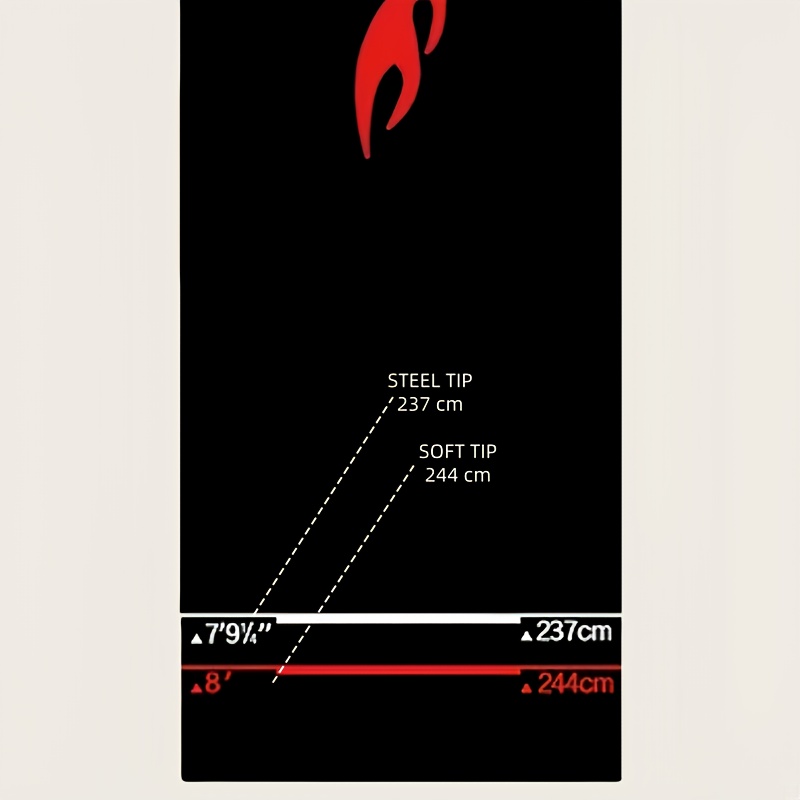 1 Professional Dart Pad | Dart Mat for Steel and Soft Darts, Complete with Throwing Line, Protective Floor and Dart Tip, Dart Additions, Polyester Fiber