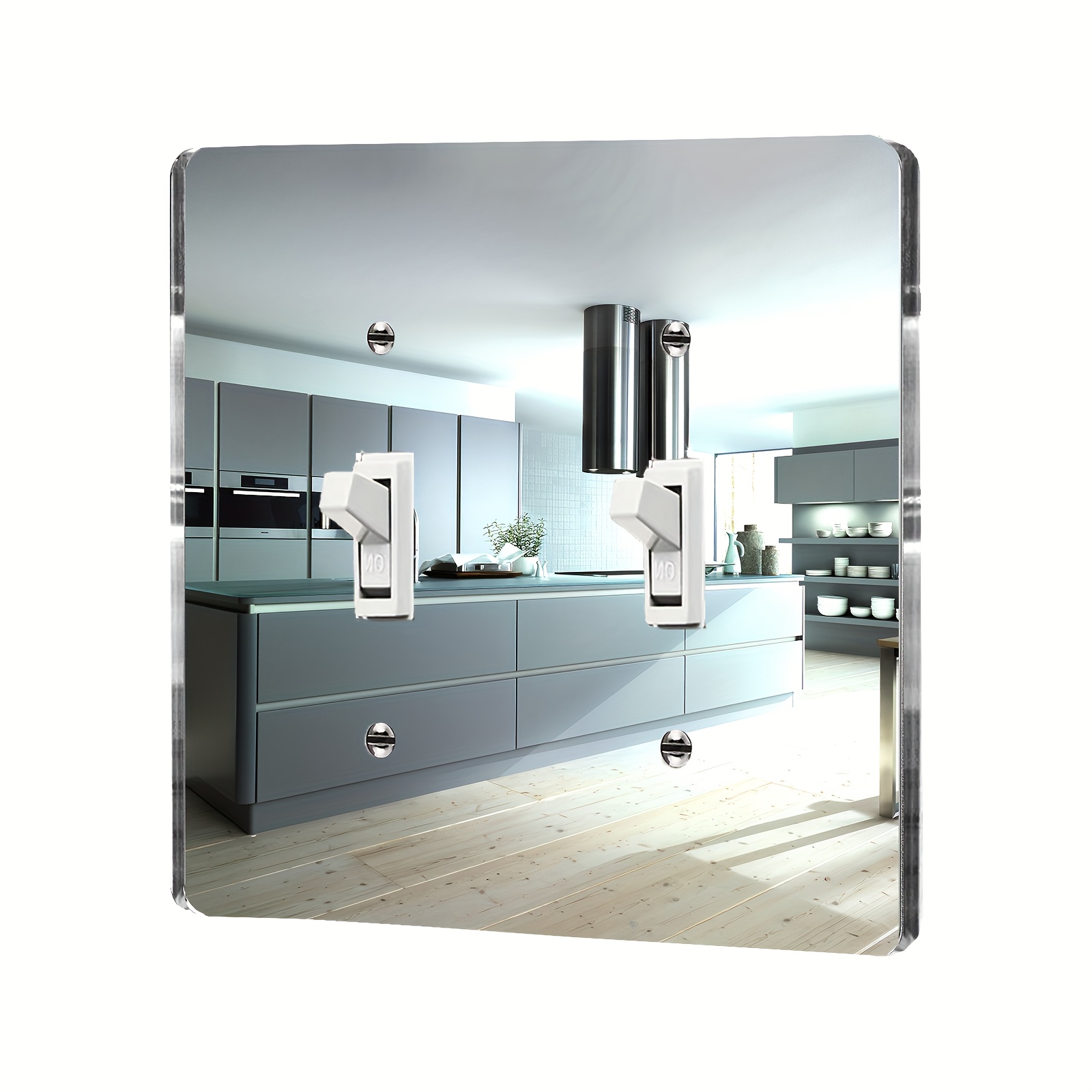 [Fast Arrival] 1pc Silvery Mirror Finish Light Switch Cover - Durable Acrylic Wall Plate, Easy Install, No Power Needed