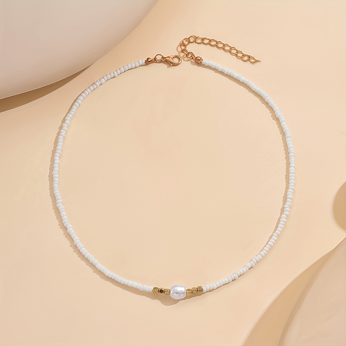 Boho Red Rice Bead Necklace & Anklet Set